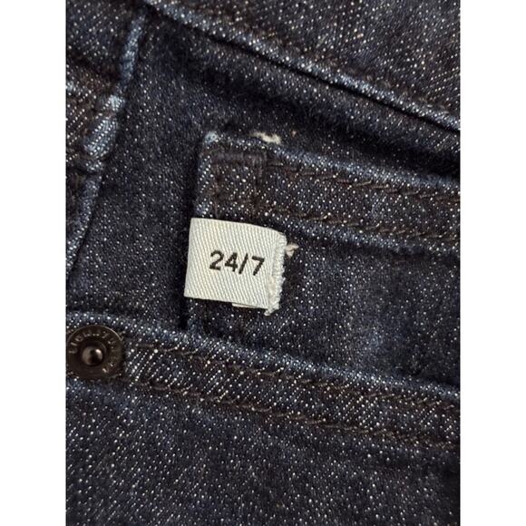 Signature Twenty Four Dark Wash Coastal Flared Bootcut Stretch Denim Jeans 27 - Picture 4 of 10